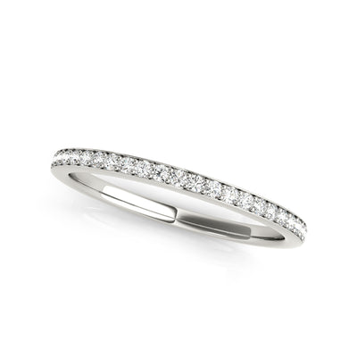 Lab-created matching sustainable diamond wedding ring in platinum 