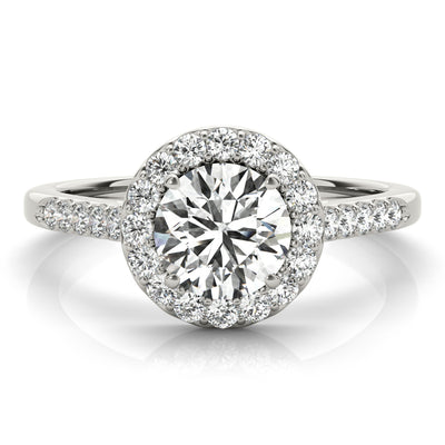 Conflict free Lab-grown round diamond engagement ring in platinum