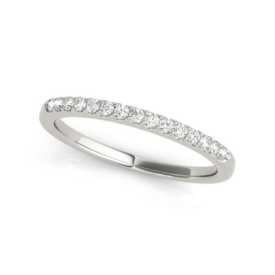 Lab-grown matching sustainable diamond wedding band in white gold
